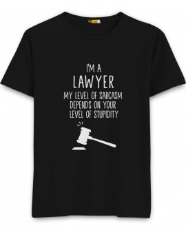  Lawyer Sarcasm Half Sleeve T-shirt in Fazilka