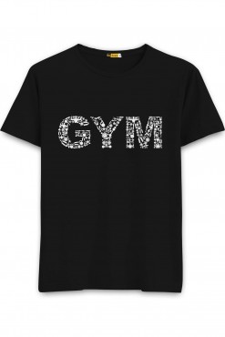  Gym Typography Half Sleeve T-shirt in Gwalior