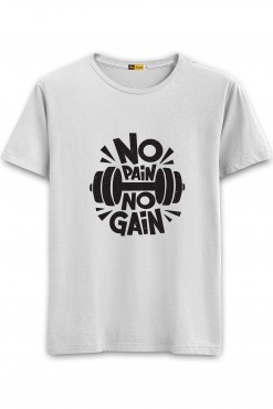 No Pain No Gain Half Sleeve T-shirt in Hisar