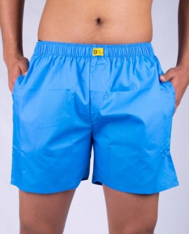  Solids: Sea Blue Boxer Shorts in Araria