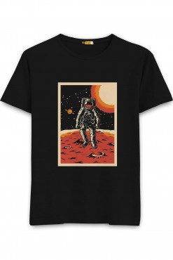  Astronaut On Mars Half Sleeve T-shirt in Fazilka