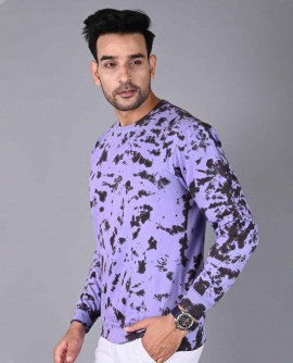  Tie Dye: Black Purple Sweatshirt in Panipat