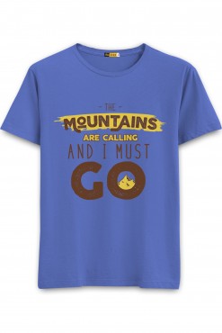 Mountains Calling Round Neck T-shirt 