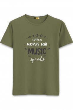  Music Speaks Round Neck T-shirt in Hyderabad
