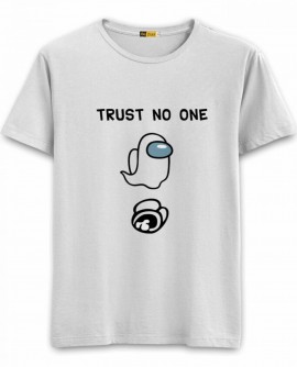  Trust No One Round Neck T-shirt White in Delhi