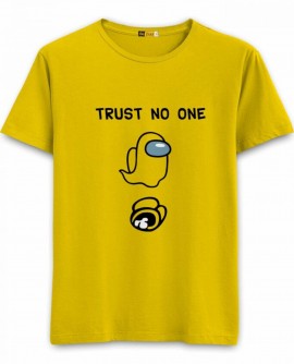  Trust No One Round Neck T-shirt Sunrise Yellow in Delhi