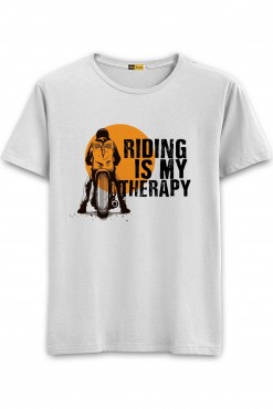  Riding Is My Therapy Half Sleeve T-shirt in Hyderabad