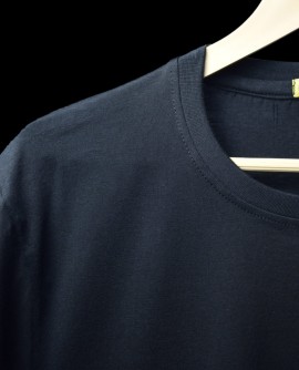  Solids: Venta Black Half Sleeve T-shirt in Fazilka