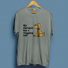  Dog Therapist Round Neck T-shirt in Sirsa