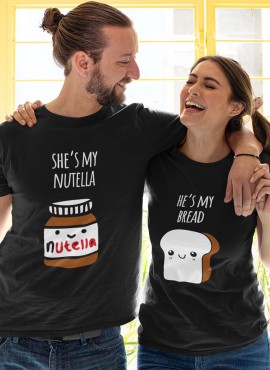  Nutella-bread Couple T-shirts in Mumbai