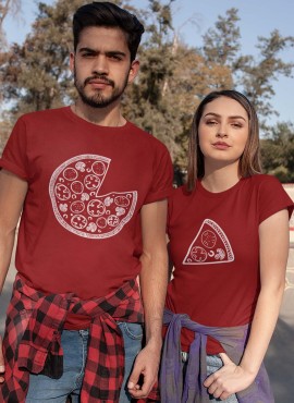  Pizza -pizza Slice Couple T-shirts in Ambala