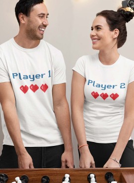  Player 1-player2 Couple T-shirts in Ambala