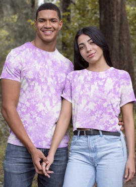  Purple Tie Dye Couple T Shirt & Crop Top in Karnal