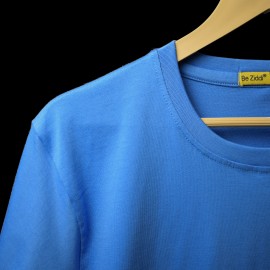  Solids: Sea Blue Half Sleeve T-shirt in Araria