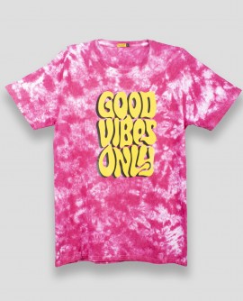  Tie Dye: Good Vibes Only Half Sleeve T-shirt in Hisar