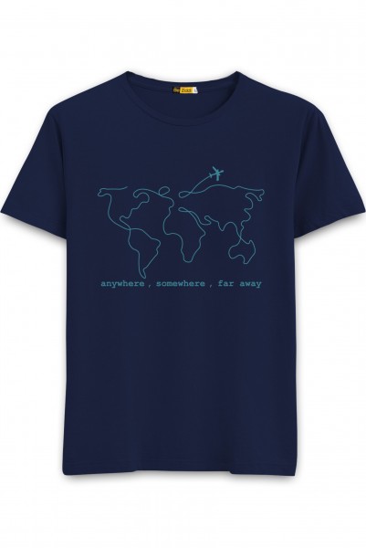 Travel Far Away Round Neck T- Shirt