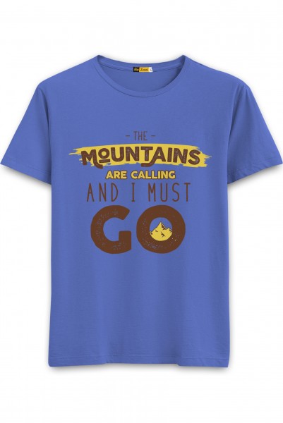 Mountains Calling Round Neck T-Shirt