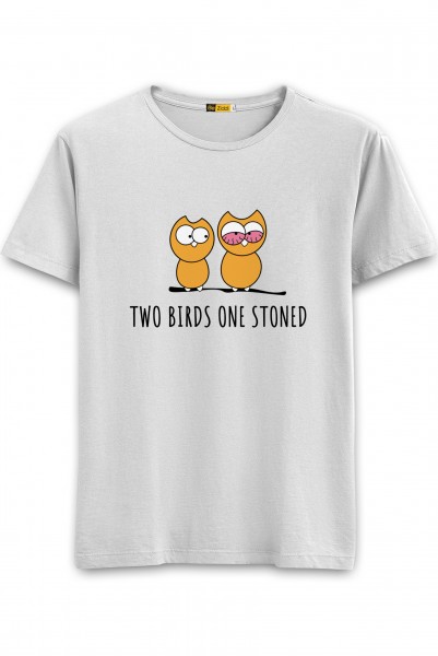 Stoned Bird Round Neck T-Shirt