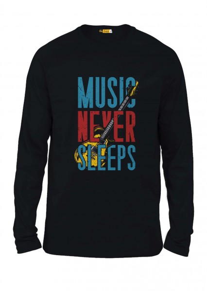 Music Never Sleeps Full Sleeve T-Shirt