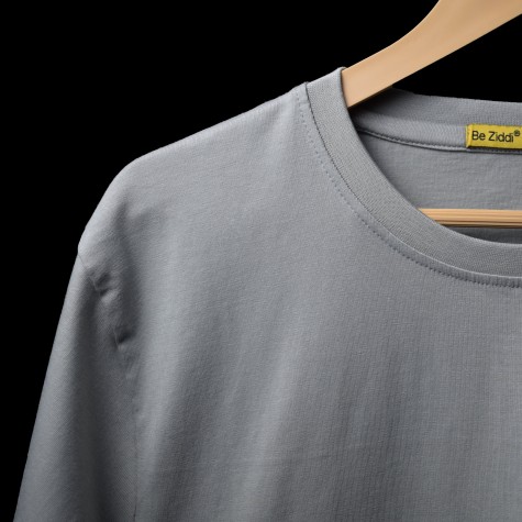 Solids: Sage Grey Half Sleeve T-Shirt