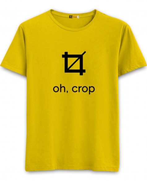 Oh, Crop Round Neck T-Shirt