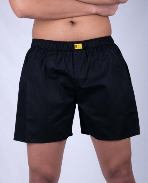Solids: Black Boxer Shorts