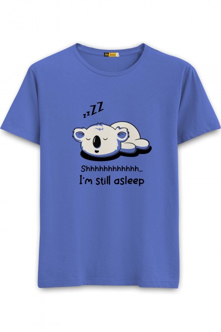 Still Asleep Round Neck T-Shirt