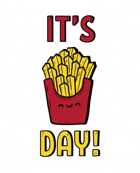 It's Fry Day Round Neck T-Shirt