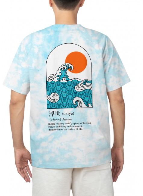 Ukiyo Tie Dye Half Sleeve T-Shirt 