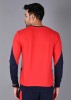 Red & Navy Blue Color Block Sweatshirt