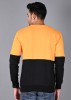 Yellow Black Color Block Sweatshirt