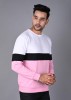 Black & Light Pink Color block Sweatshirt