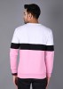Black & Light Pink Color block Sweatshirt