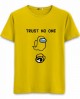 Trust No One Round Neck T-Shirt Sunrise Yellow
